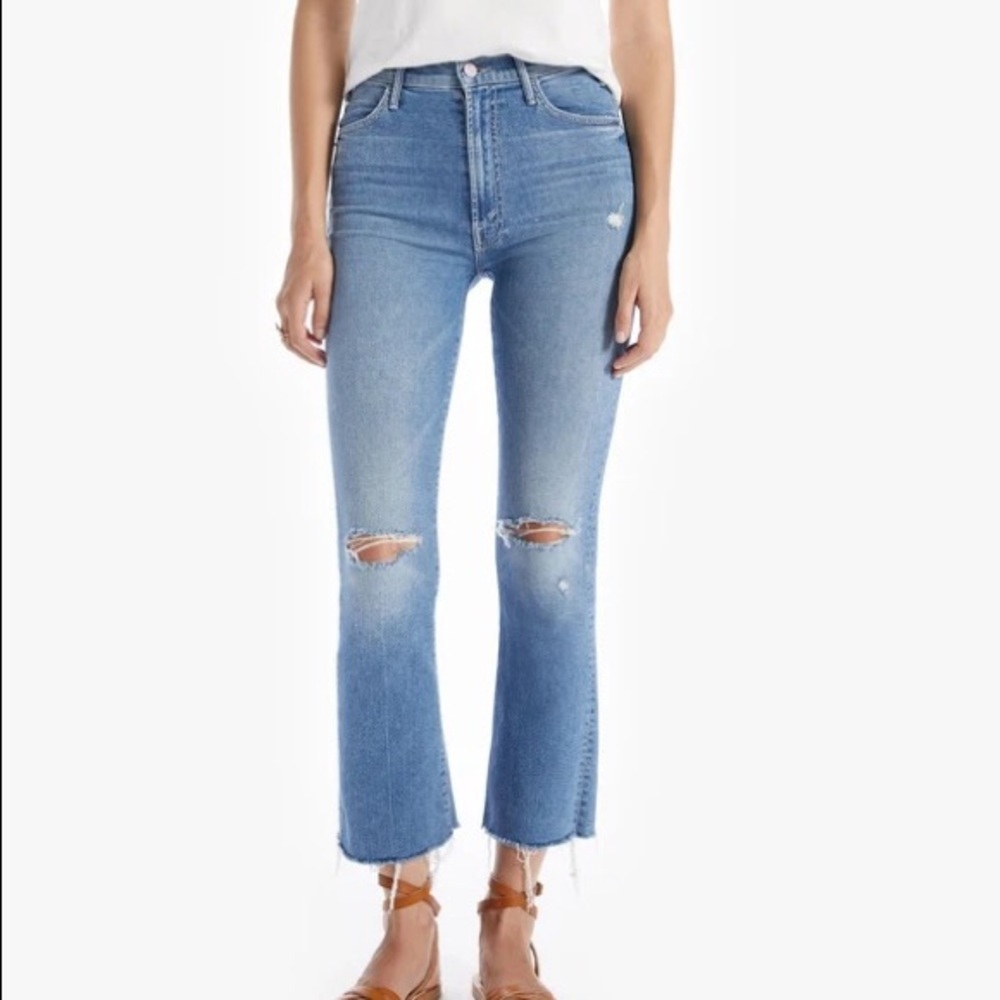 MOTHER denim Hustler Ankle Fray Size 27 in Understudy wash